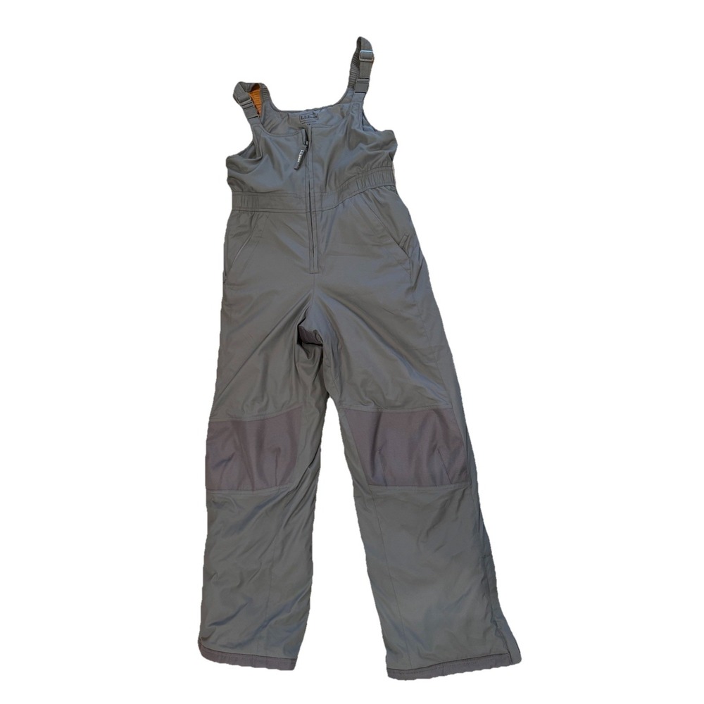 LL Bean Kids Gray Snow Bib Thinsulate Insulation Size 14
